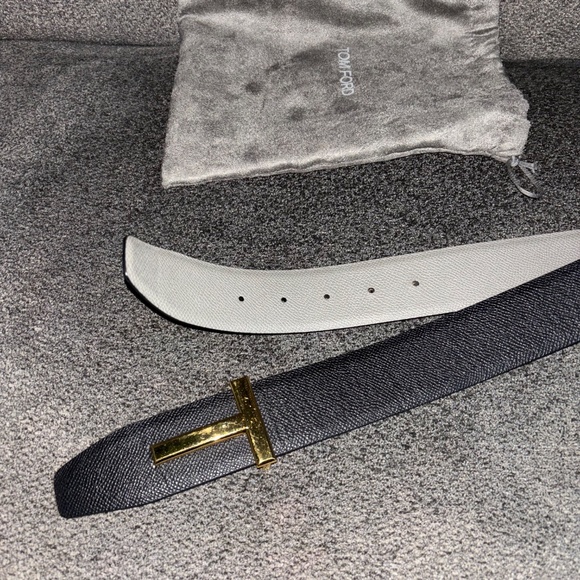 Tom Ford 2 tone reversible logo Belt women’s Size 85 - Picture 5 of 10